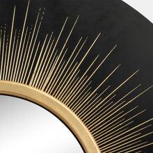 Load image into Gallery viewer, Black and Gold Royal Shine Mirror - Round