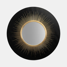 Load image into Gallery viewer, Black and Gold Royal Shine Mirror - Round