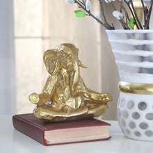 Load image into Gallery viewer, Gold Elephant Meditation Statue
