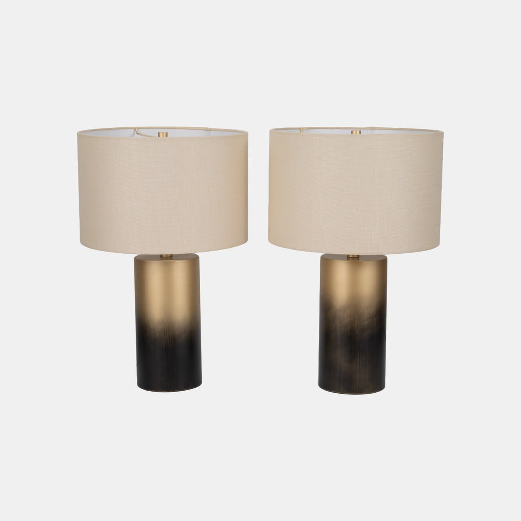 Black and Gold Ombre Lamps